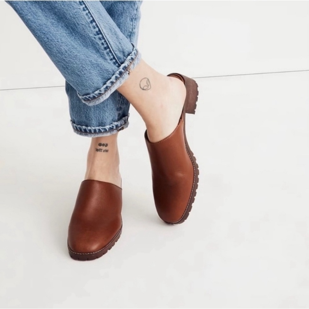 Madewell Mindy Lugsole Cognac Mules